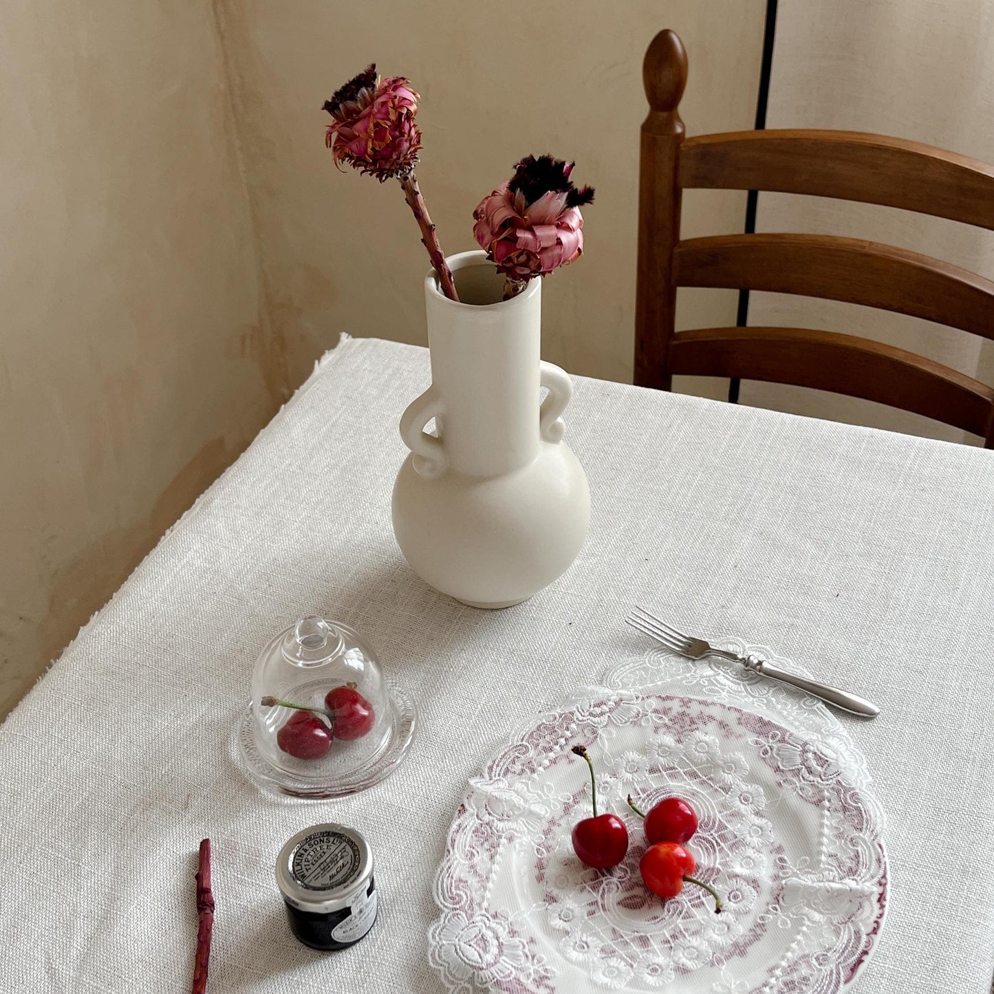 Handcrafted Wabi-Sabi Ceramic Plate Set | Organic Irregular Ruffled Design | Handmade Pottery Dinnerware for Minimalist & Modern Homes