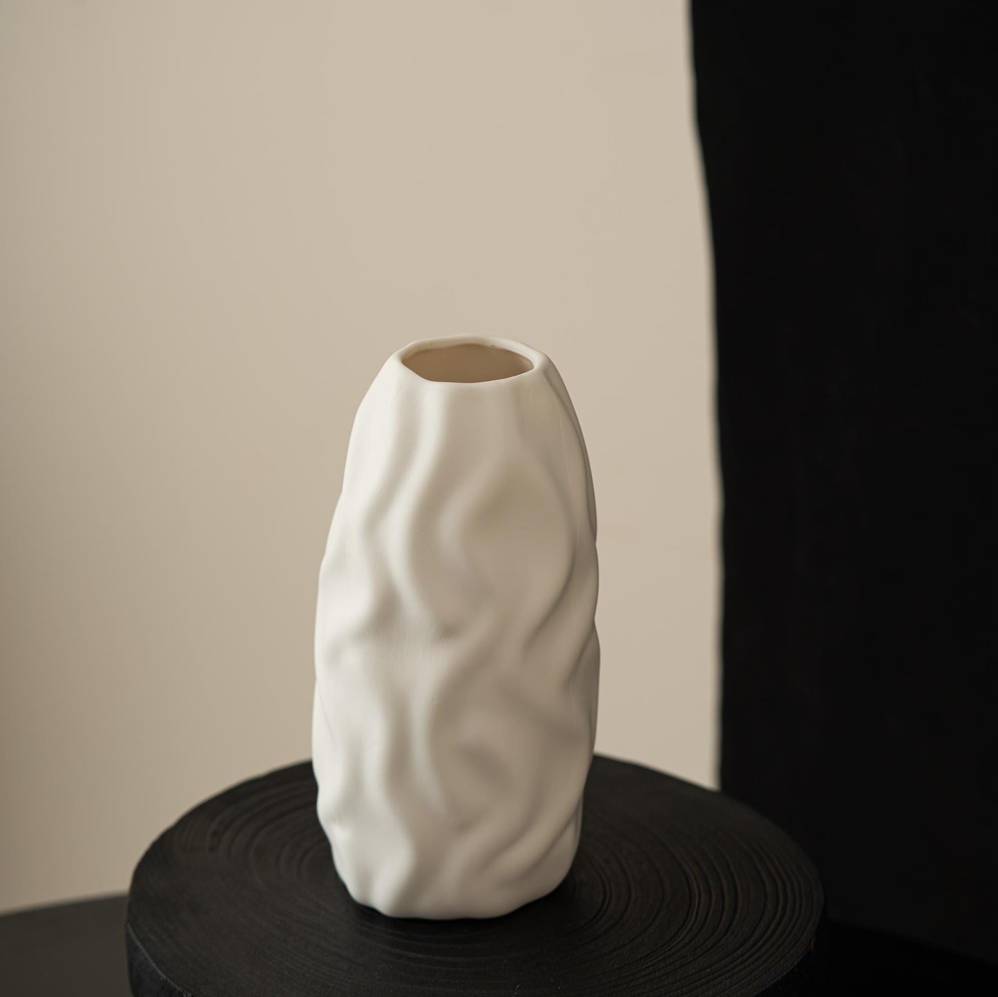 Handcrafted Sculptural Ceramic Vase | No-Glaze Pottery Made in the UK | Minimalist Eco-Friendly Decor for Fresh & Dried Flowers