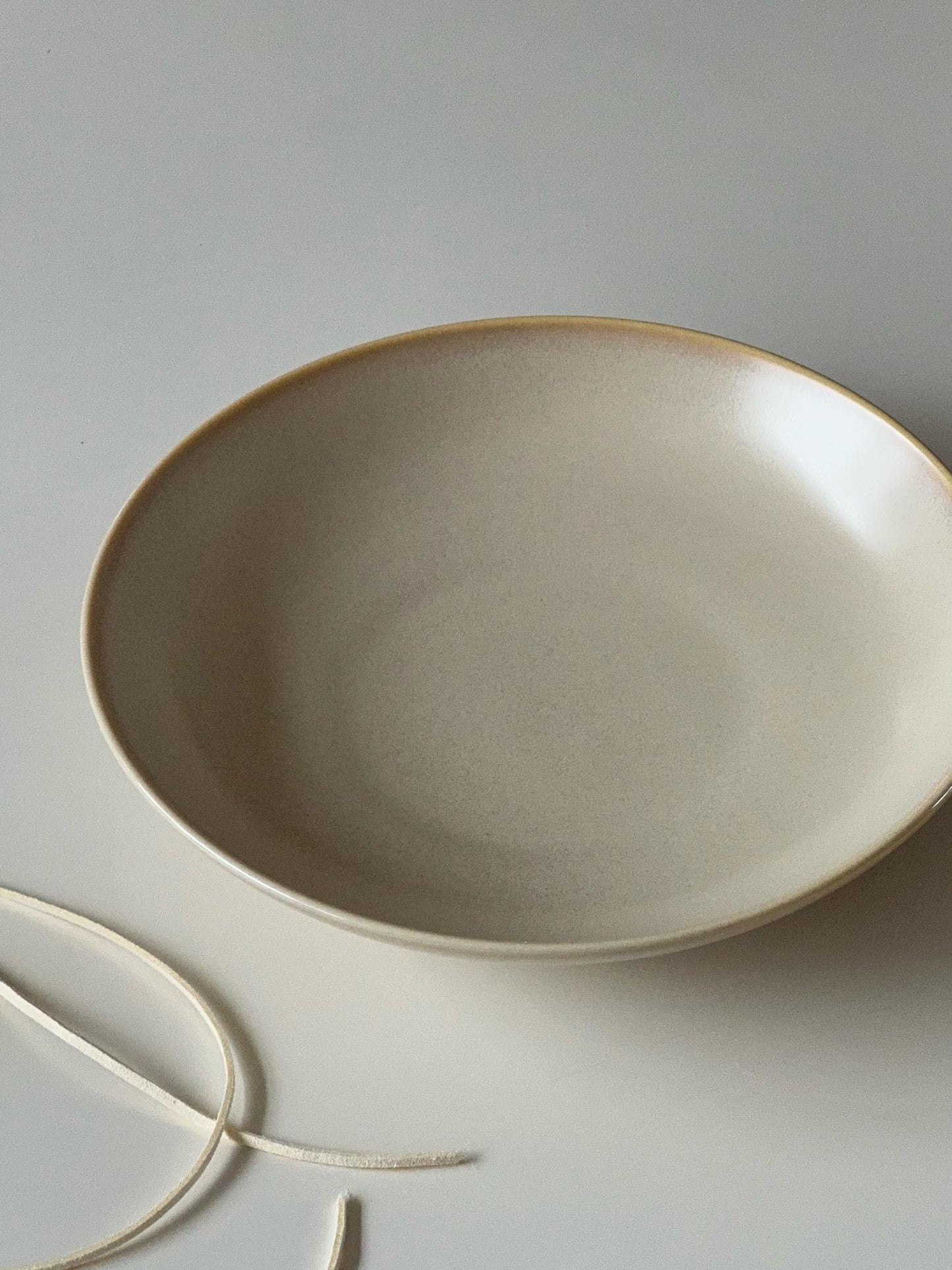 Handcrafted Ceramic Salad Bowl | Cream Glazed Minimalist Tableware | Artisan Pottery Made in UK